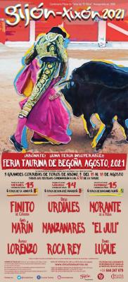 Tres corridas de toros en la feria de Begoña de Gijón (Asturias) 2021